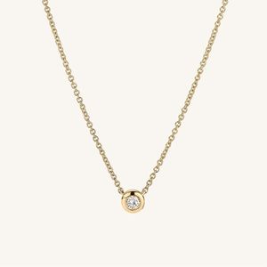 Mejuri Diamond Necklace 14K Solid Yellow Gold
